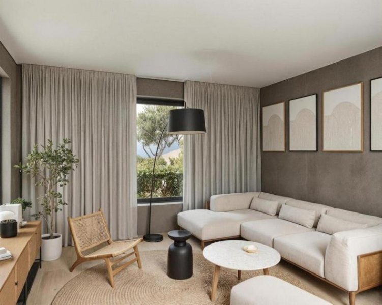Agios Nikolaos Kreta, Agios Nikolaos: Modernes Luxus-Gartenapartment mit Panoramablick aufs Meer zu verkaufen Wohnung kaufen